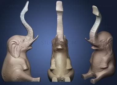 3D model Two Brass Elephants (STL)